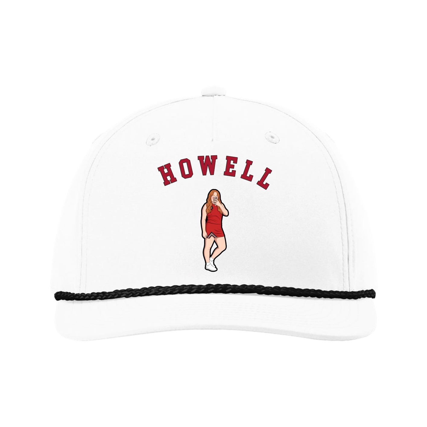 Five-Panel Classic Rope Cap — Shirsey Arch in White