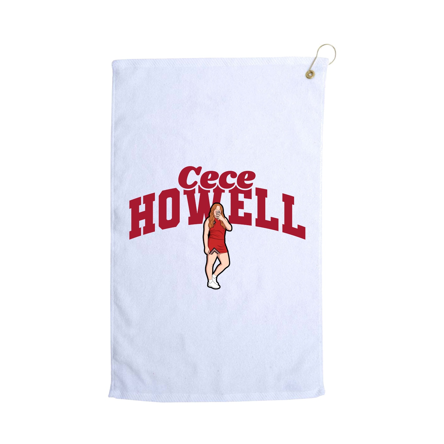 Golf Towel — Signature Arch in White