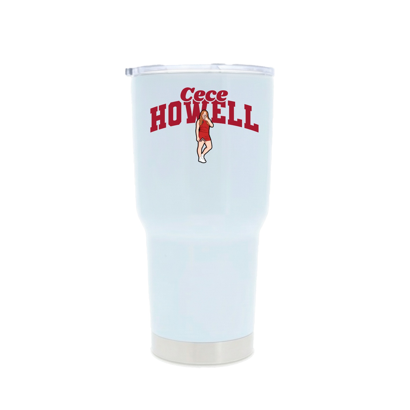 30oz Stainless Steel Tumbler — Signature Arch in White