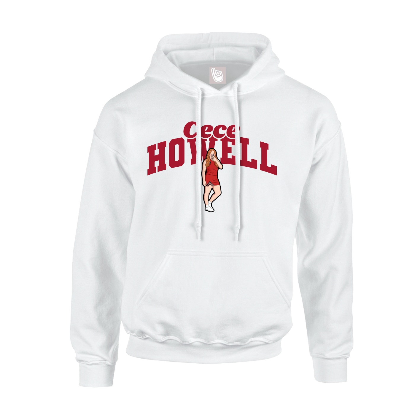 Youth Hoodie — Signature Arch in White