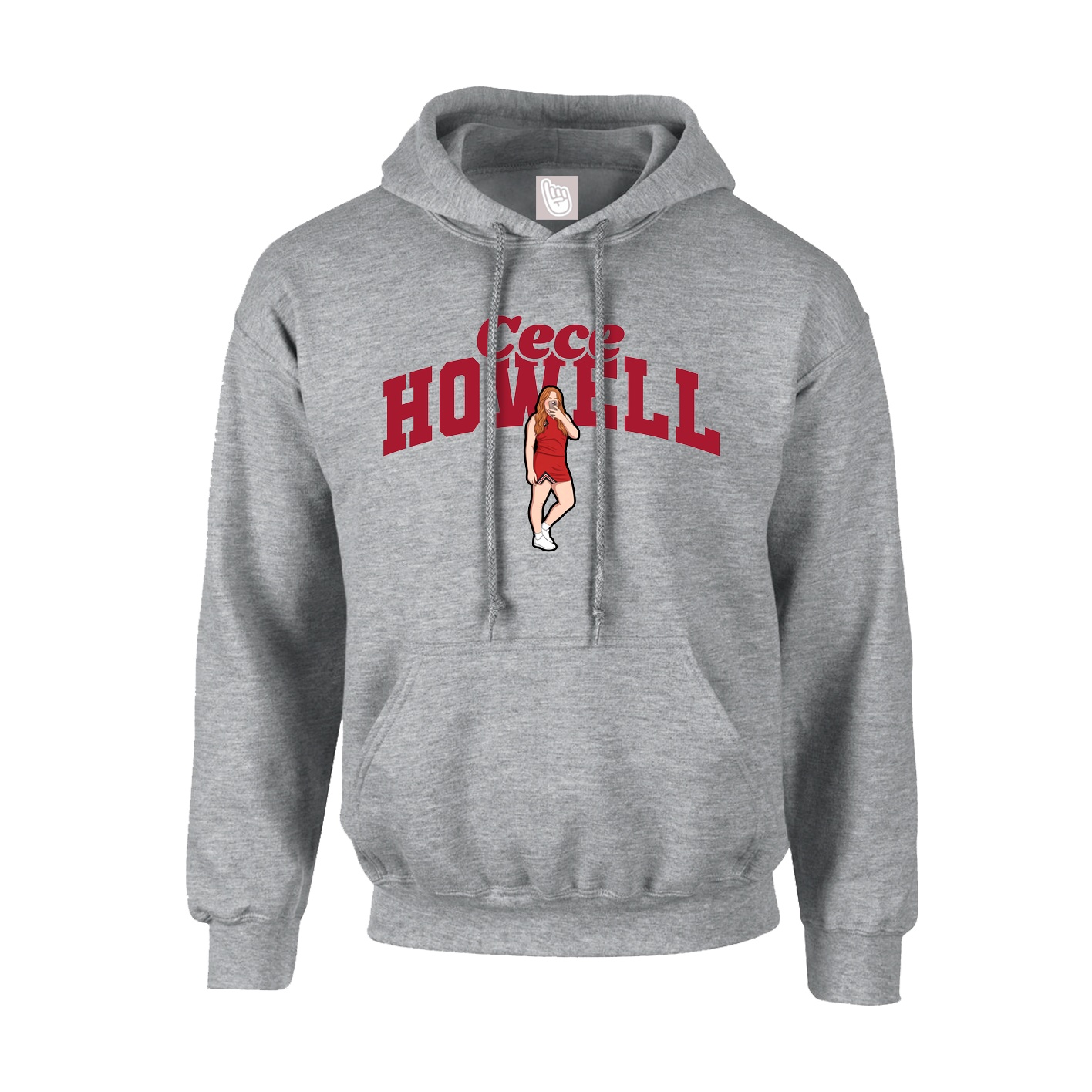 Youth Hoodie — Signature Arch in Grey