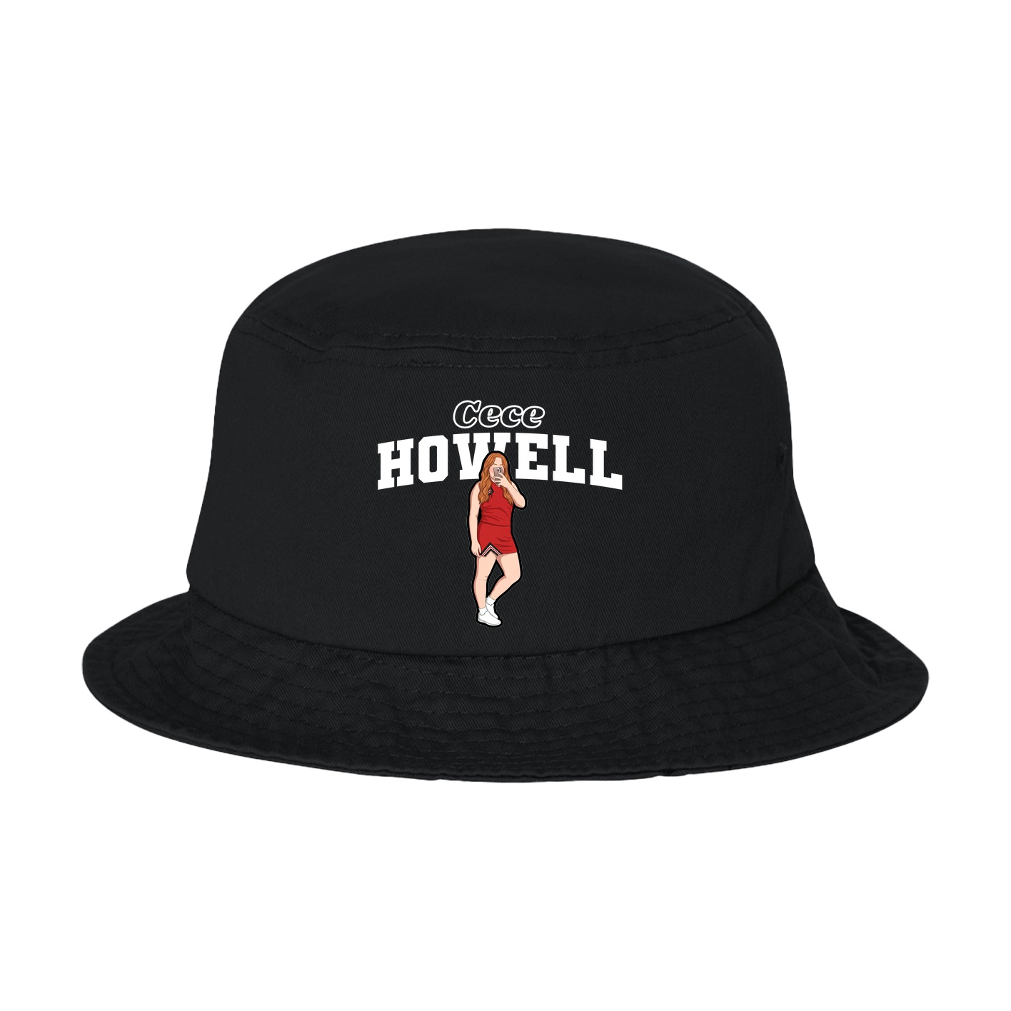 Bucket Cap — Name Arch in Black