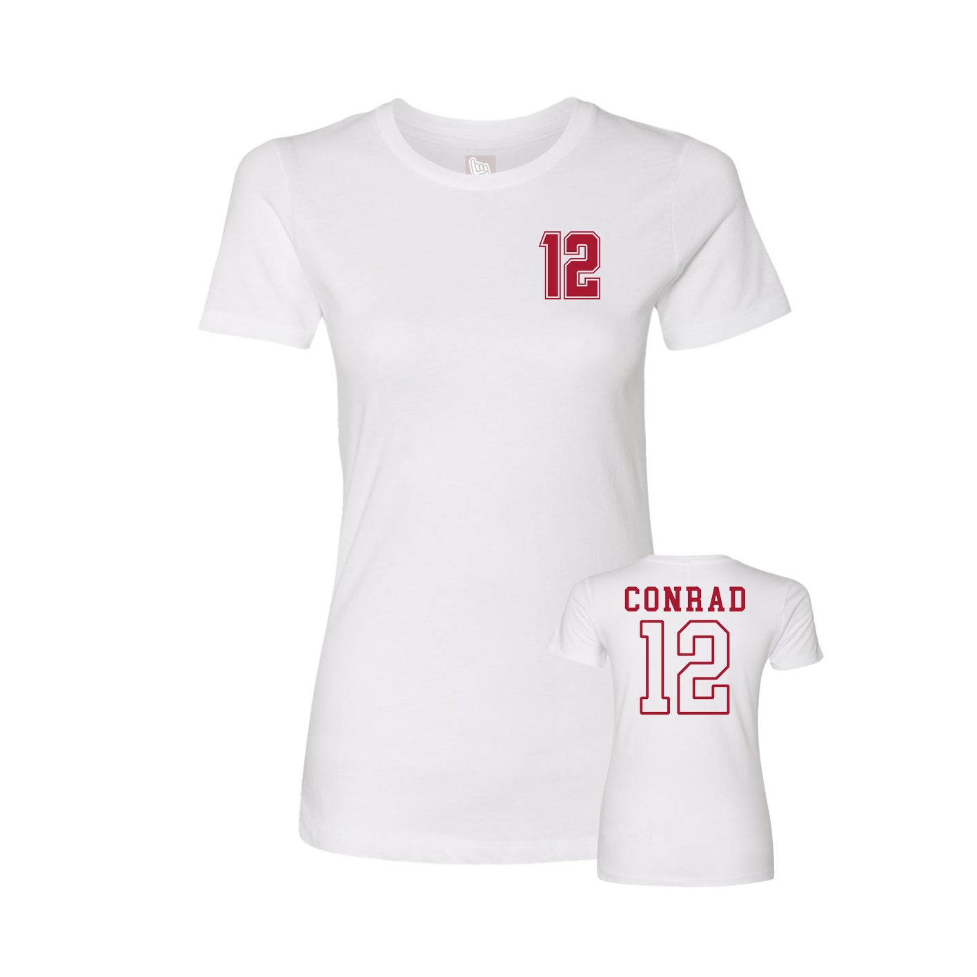 Womens Tee — Chest Back in White