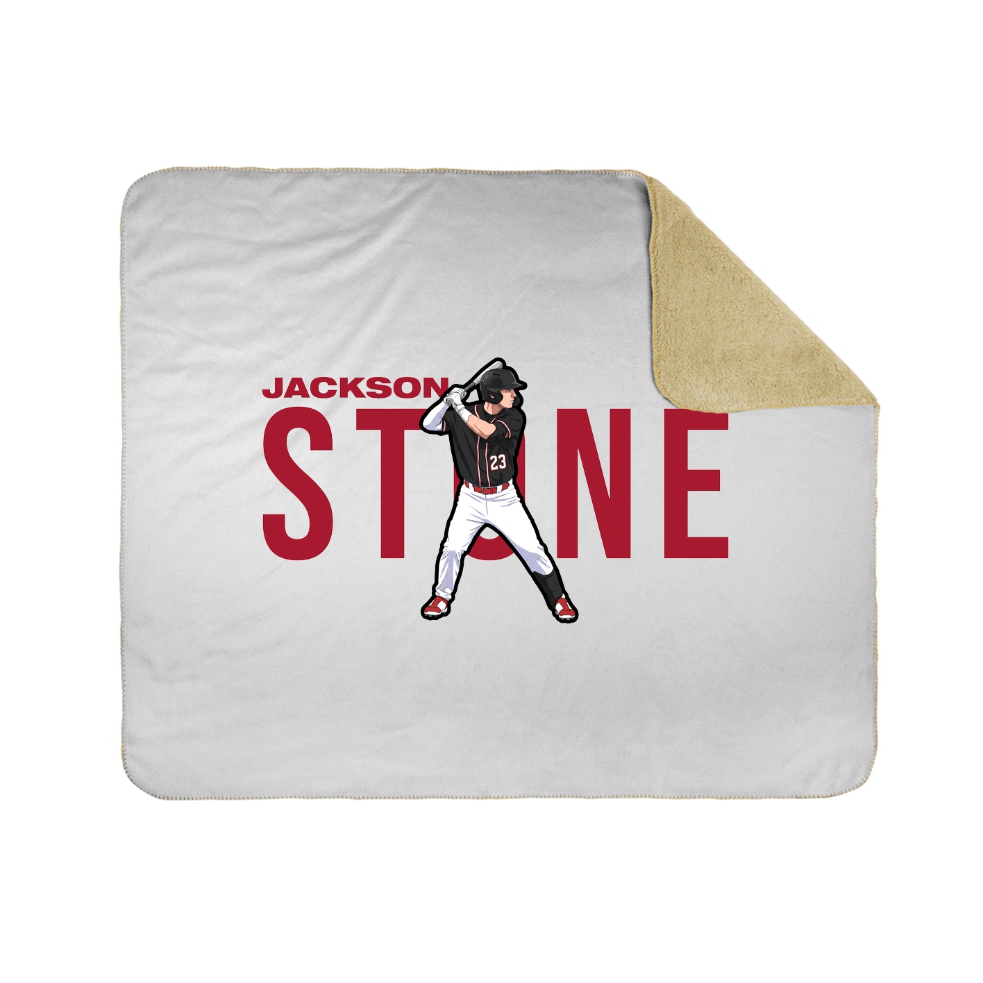 Throw Blanket — Player Name in White