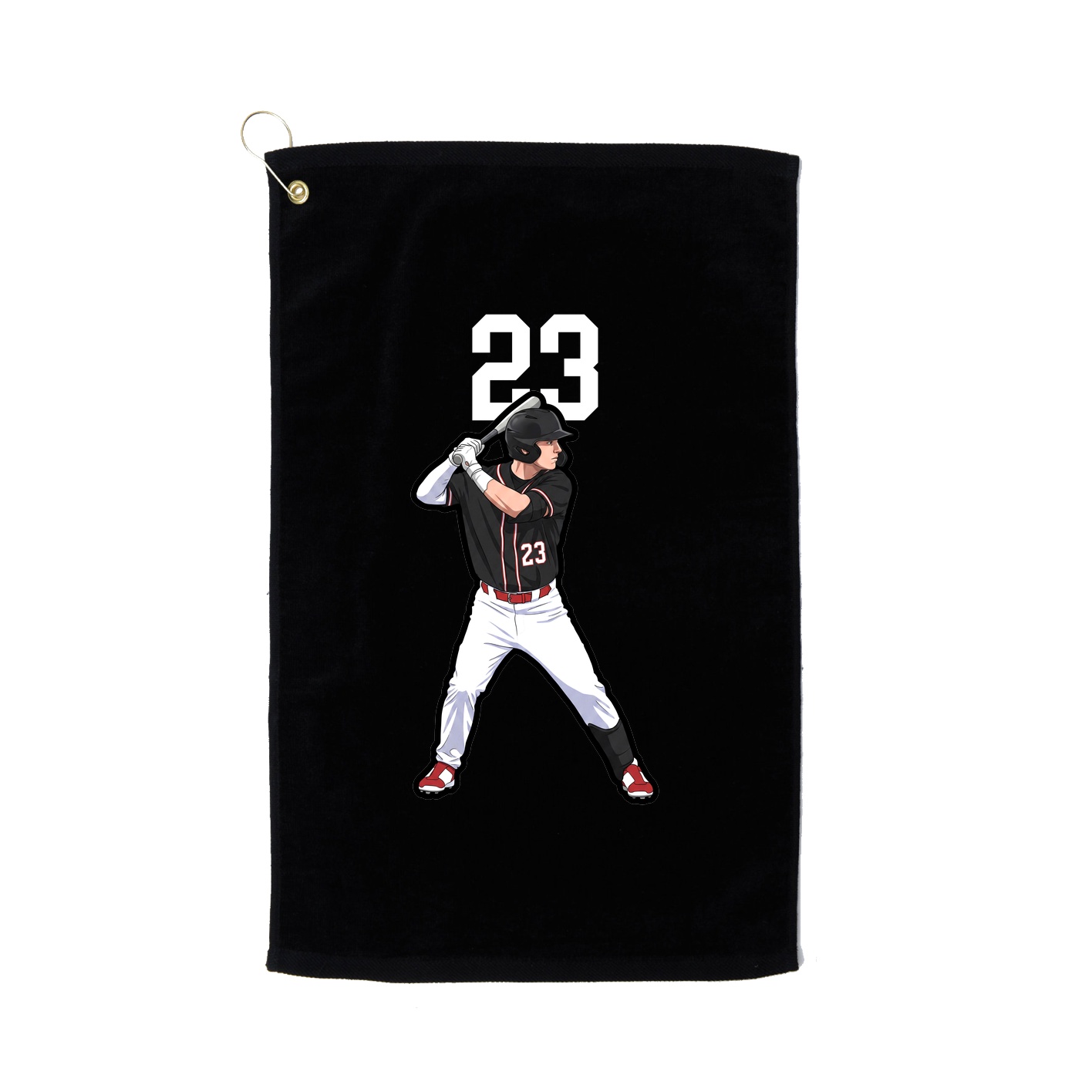 Golf Towel — Number Top in Black