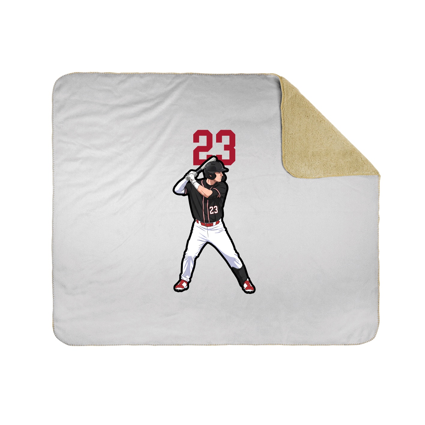 Throw Blanket — Number Top in White