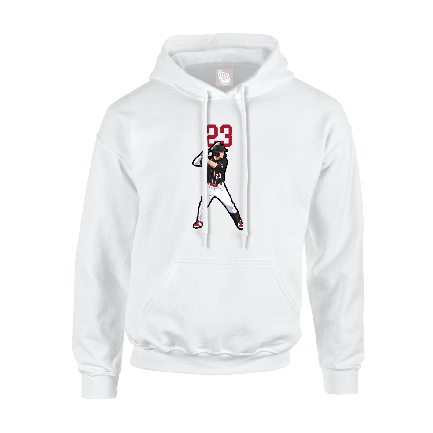 Hoodie — Number Top in White