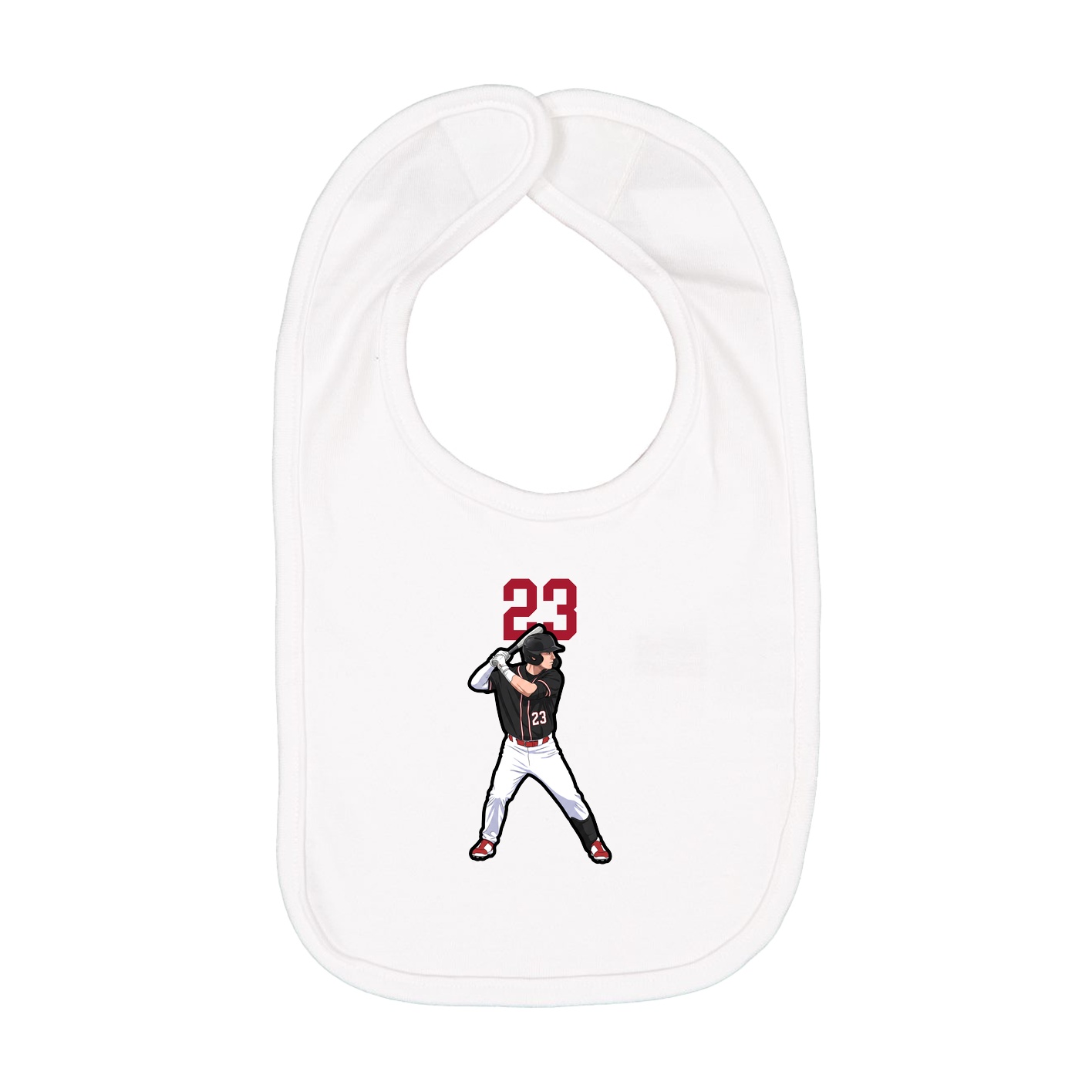 Infant Bib — Number Top in White