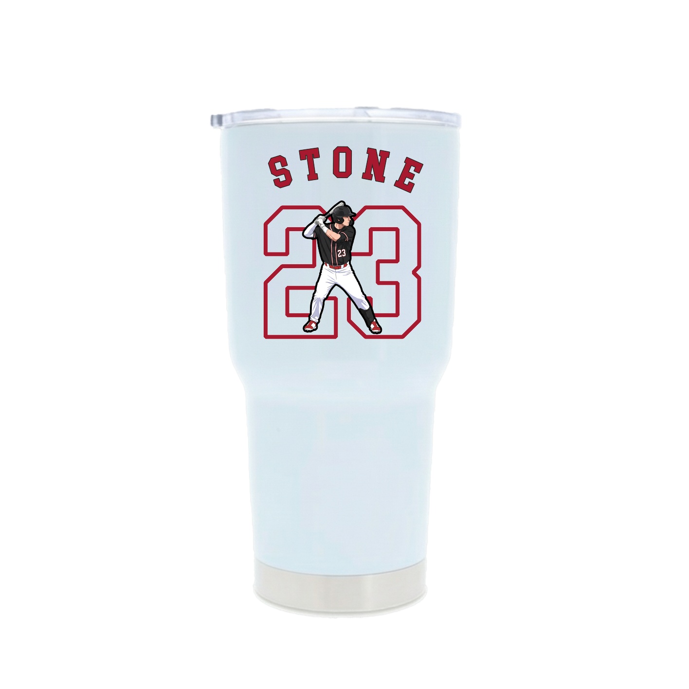 30oz Stainless Steel Tumbler — Shirsey Arch in White