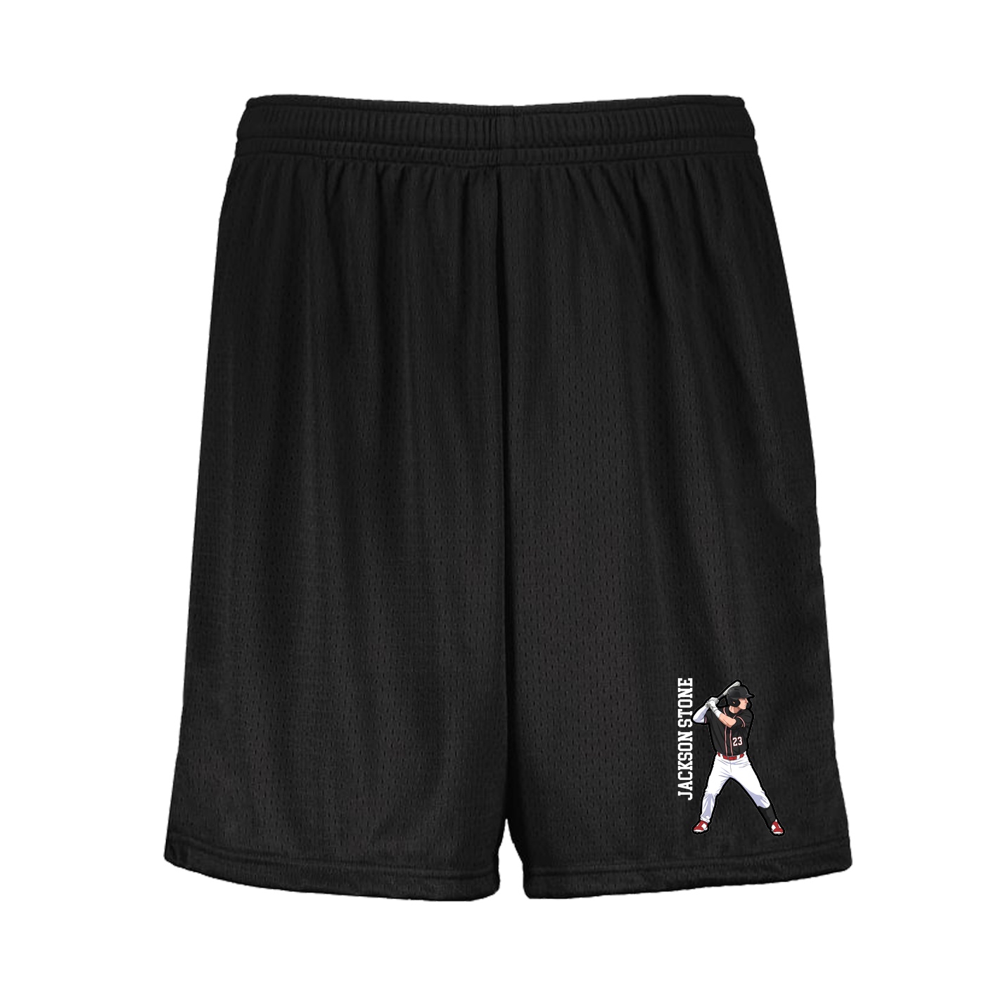 Shorts — Name Vertical in Black