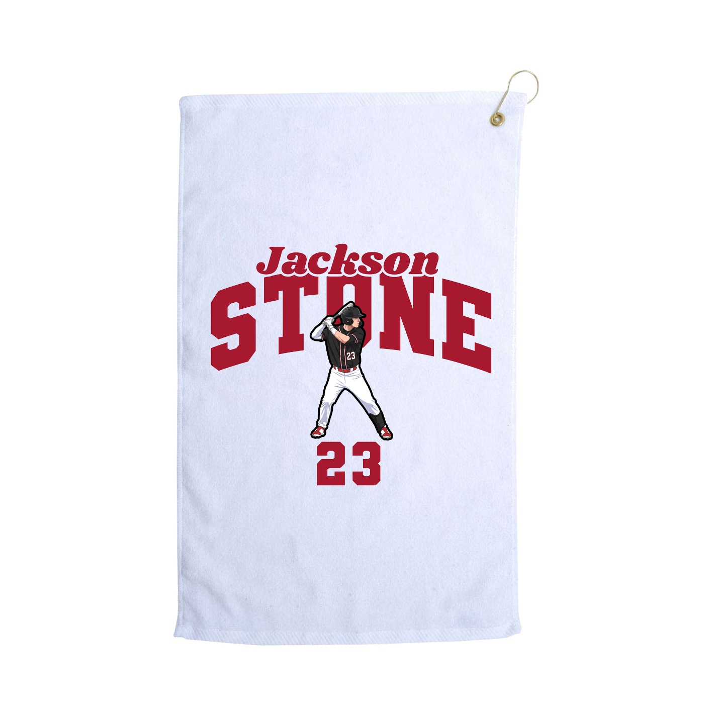 Golf Towel — Signature Arch in White
