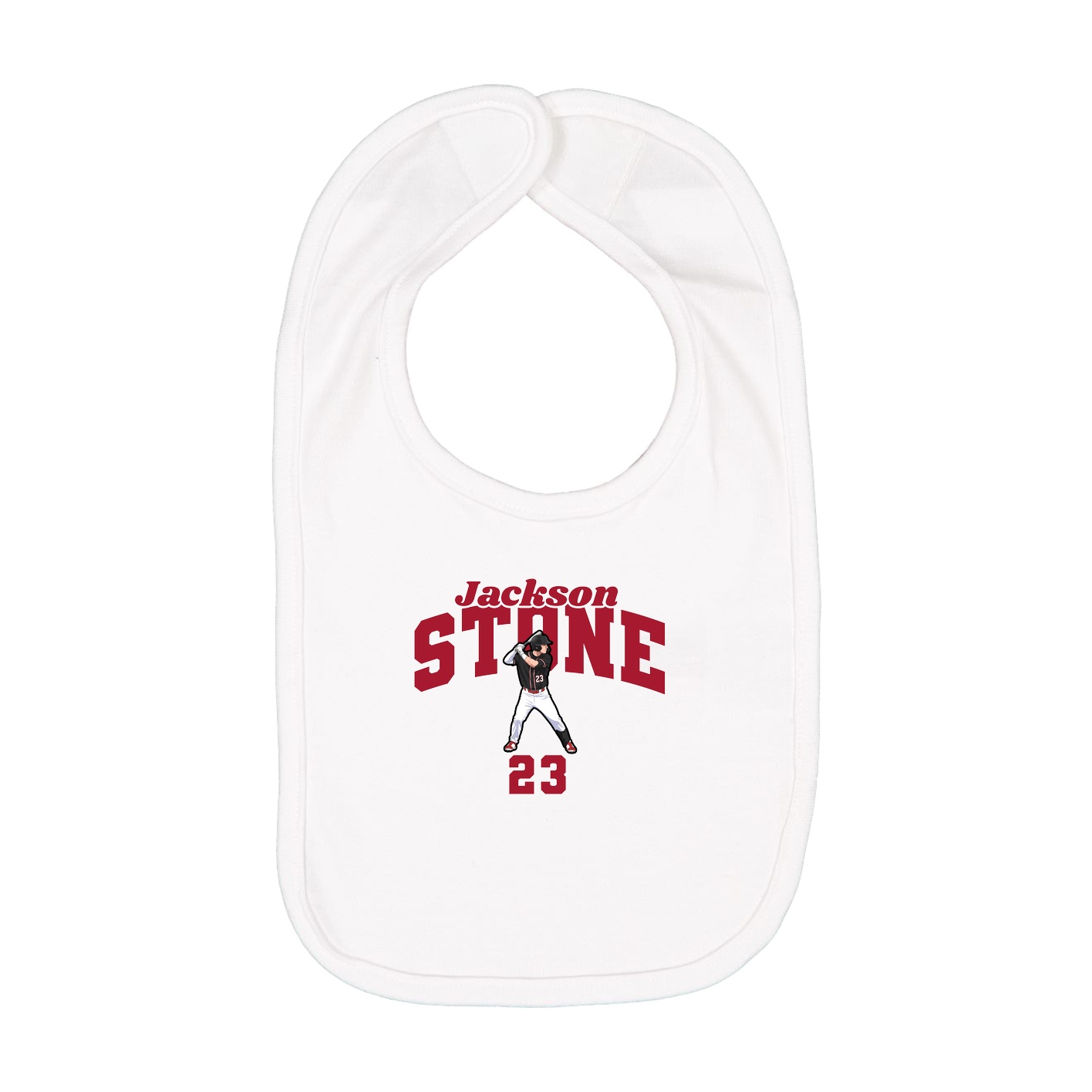 Infant Bib — Signature Arch in White