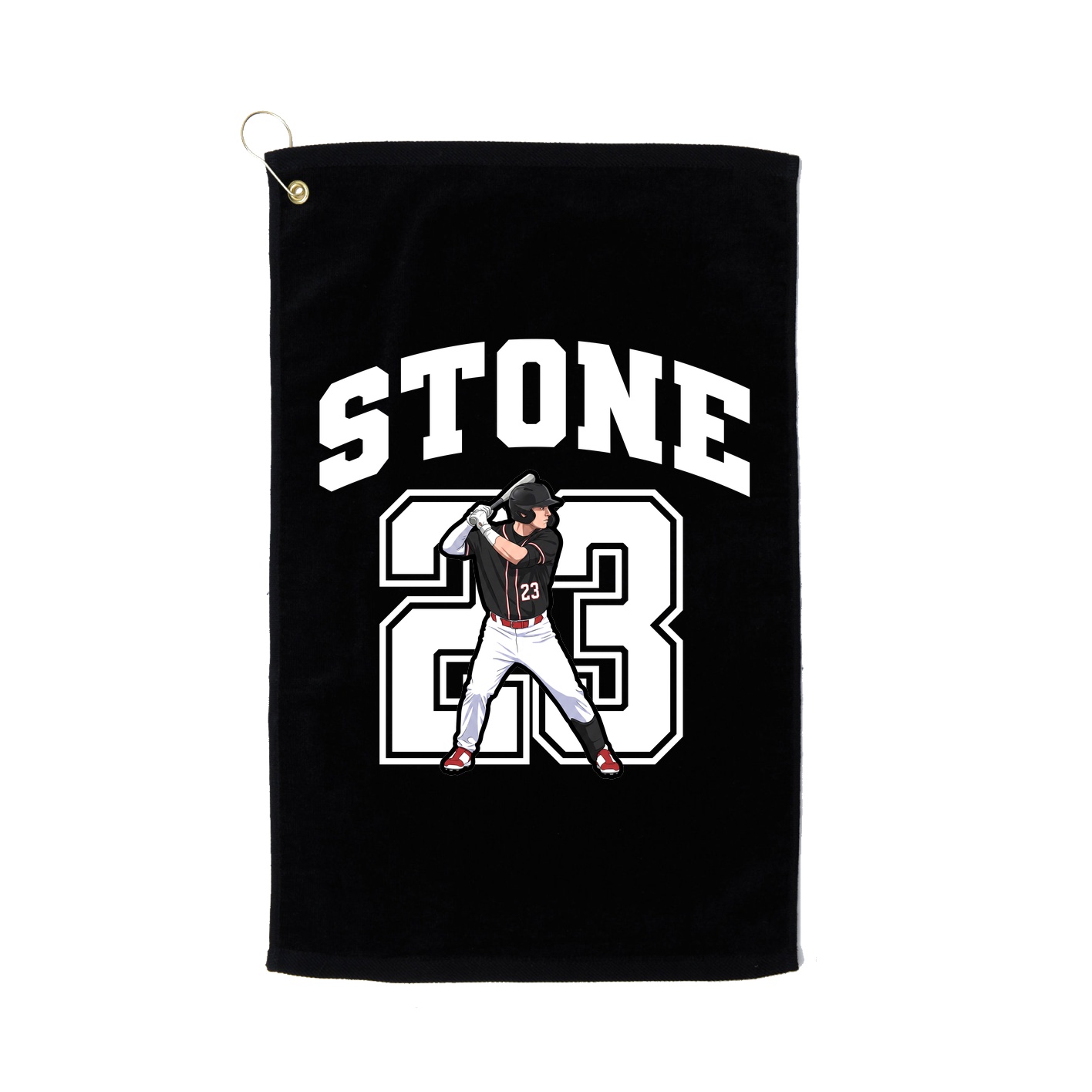 Golf Towel — Number in Black