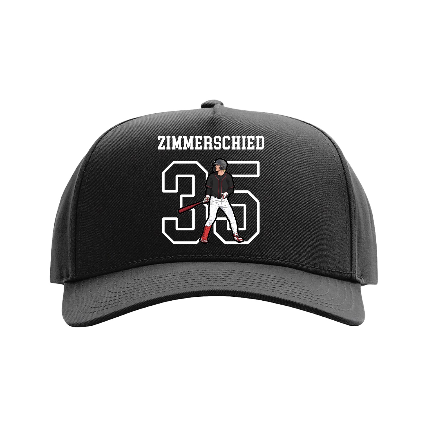 Full Fabric Five-Panel Champ Cap — Shirsey in Black