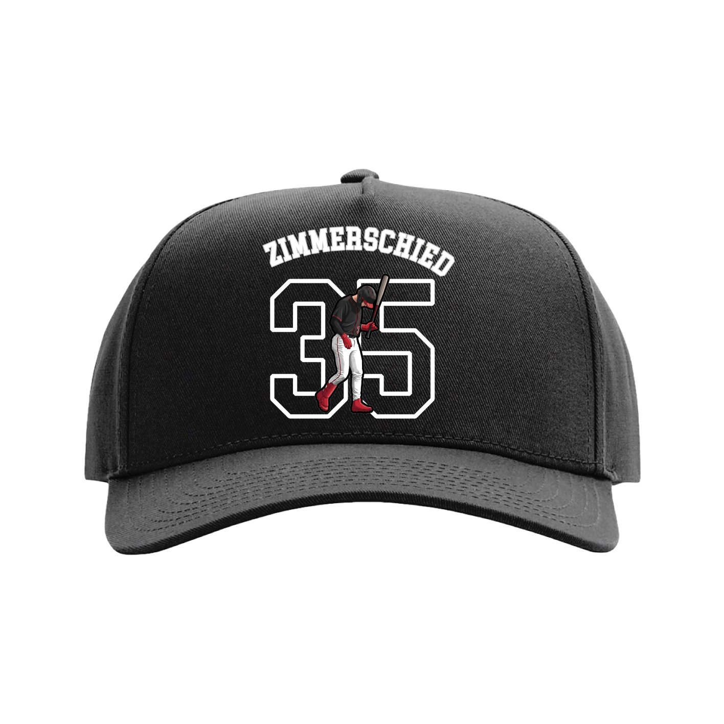 Full Fabric Five-Panel Champ Cap — Shirsey Arch in Black