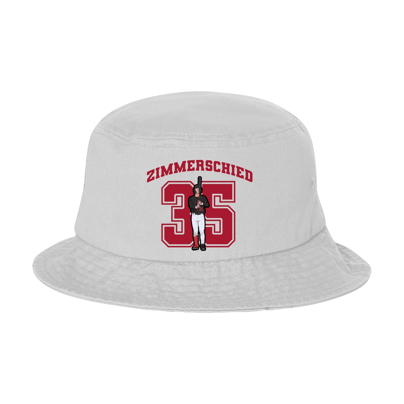 Bucket Cap — Number in White
