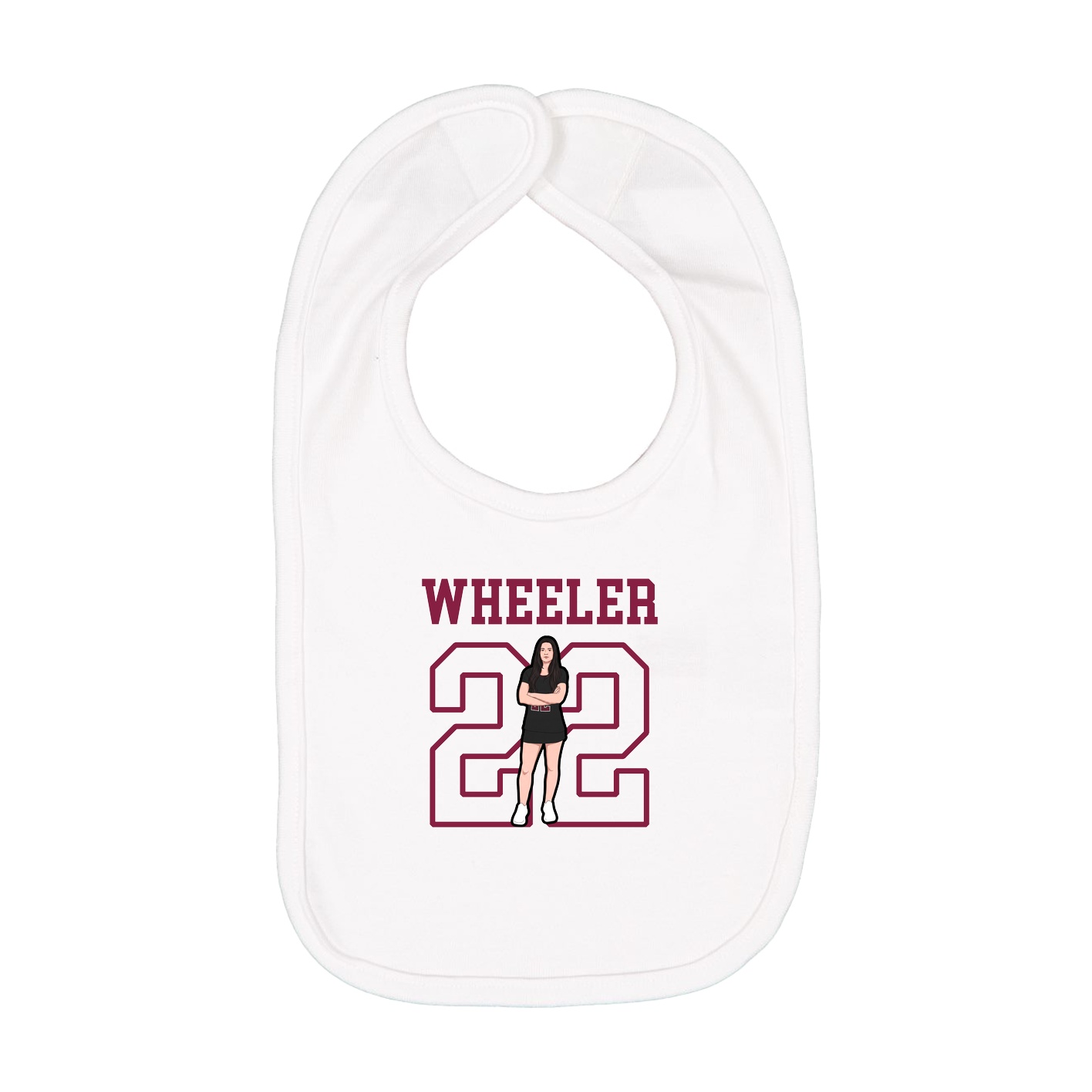 Infant Bib — Shirsey in White