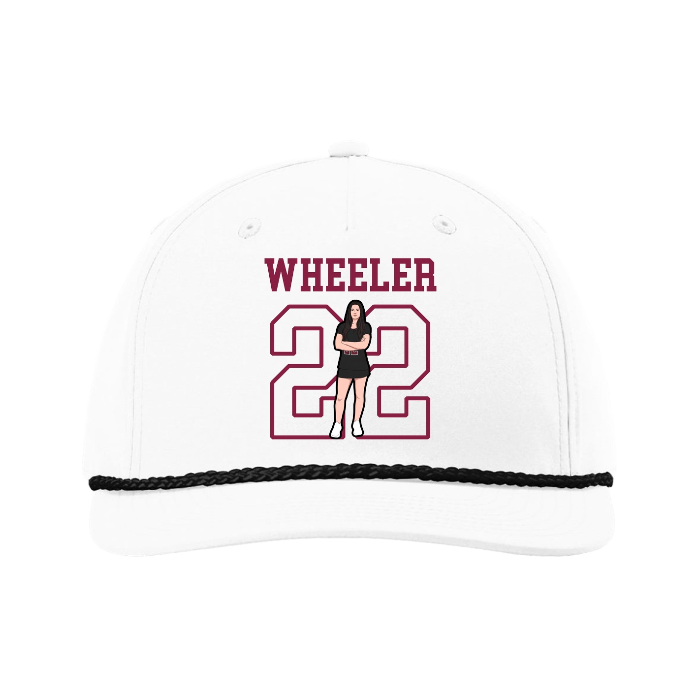 Five-Panel Classic Rope Cap — Shirsey in White