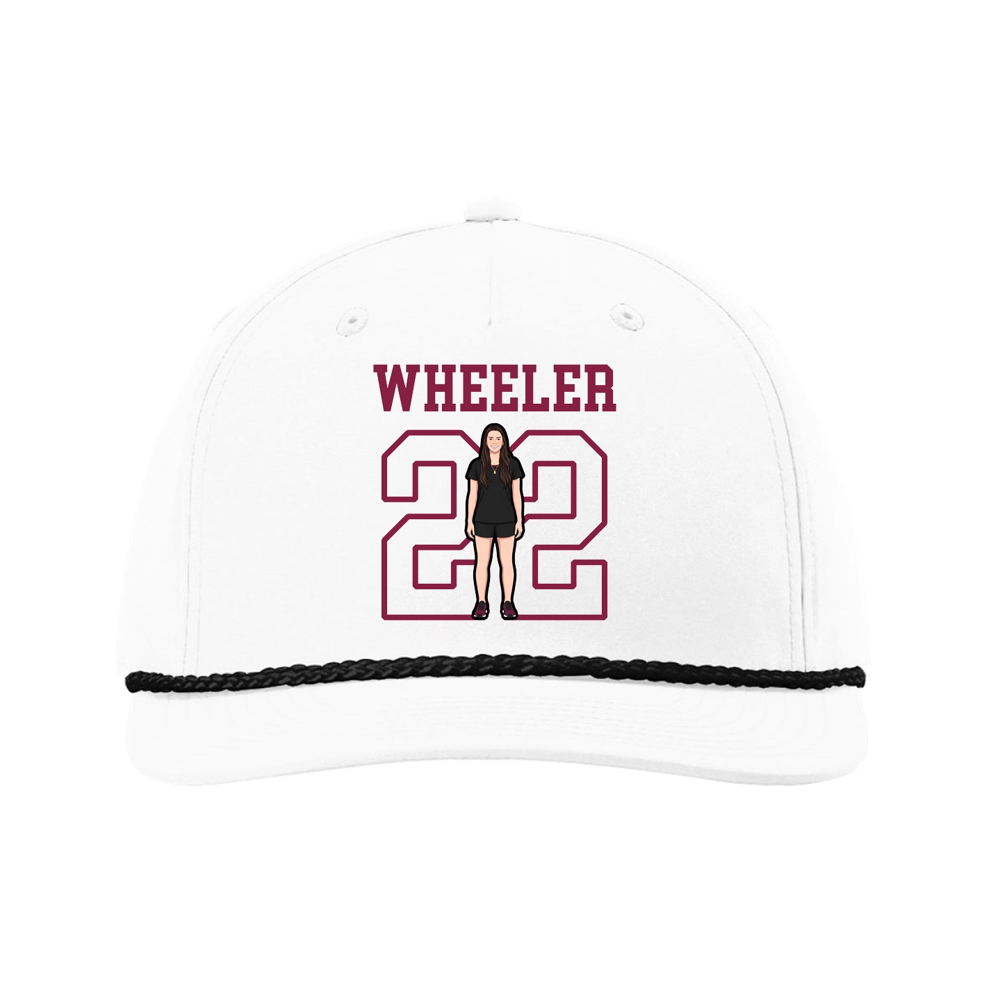 Five-Panel Classic Rope Cap — Shirsey in White