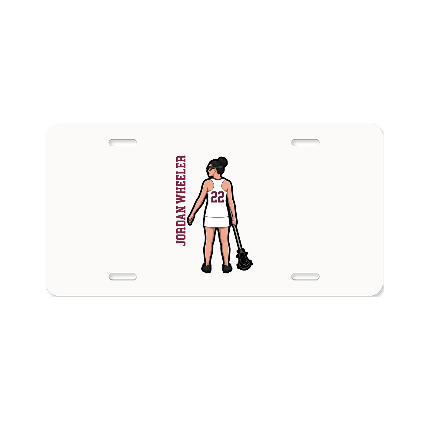 License Plate — Name Vertical in Classic