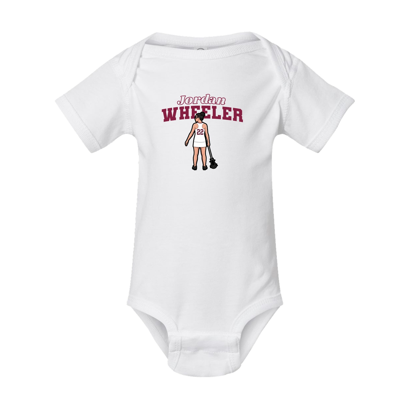 Baby Onesie — Name Arch in White