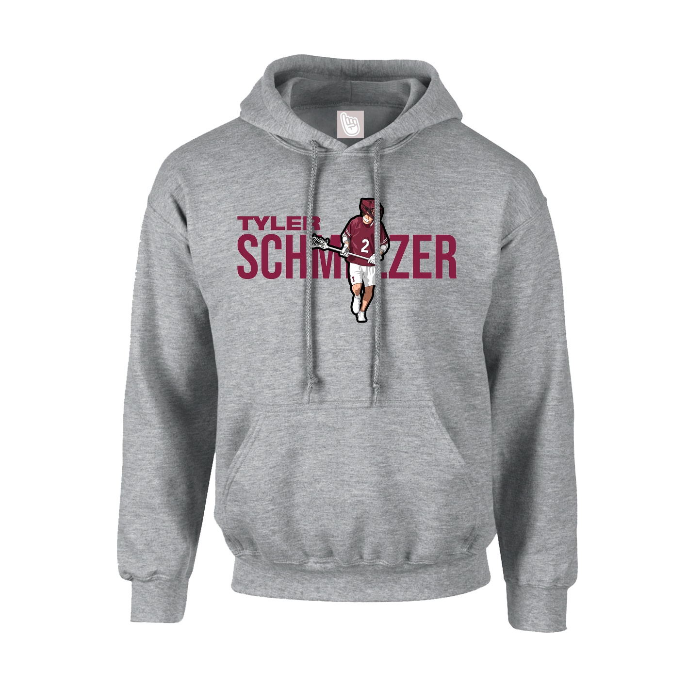 Youth Hoodie — Player Name in Grey