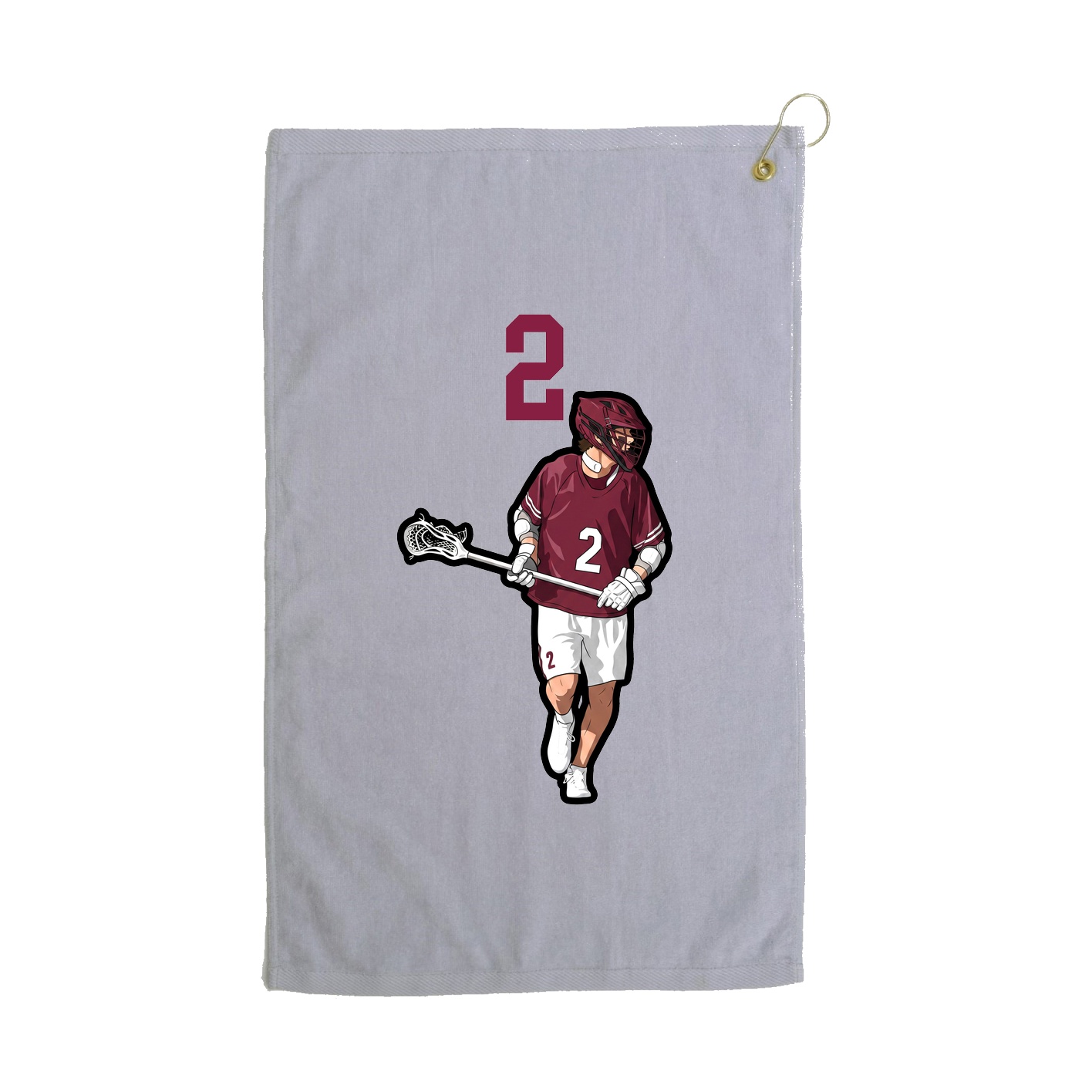 Golf Towel — Number Top in Grey