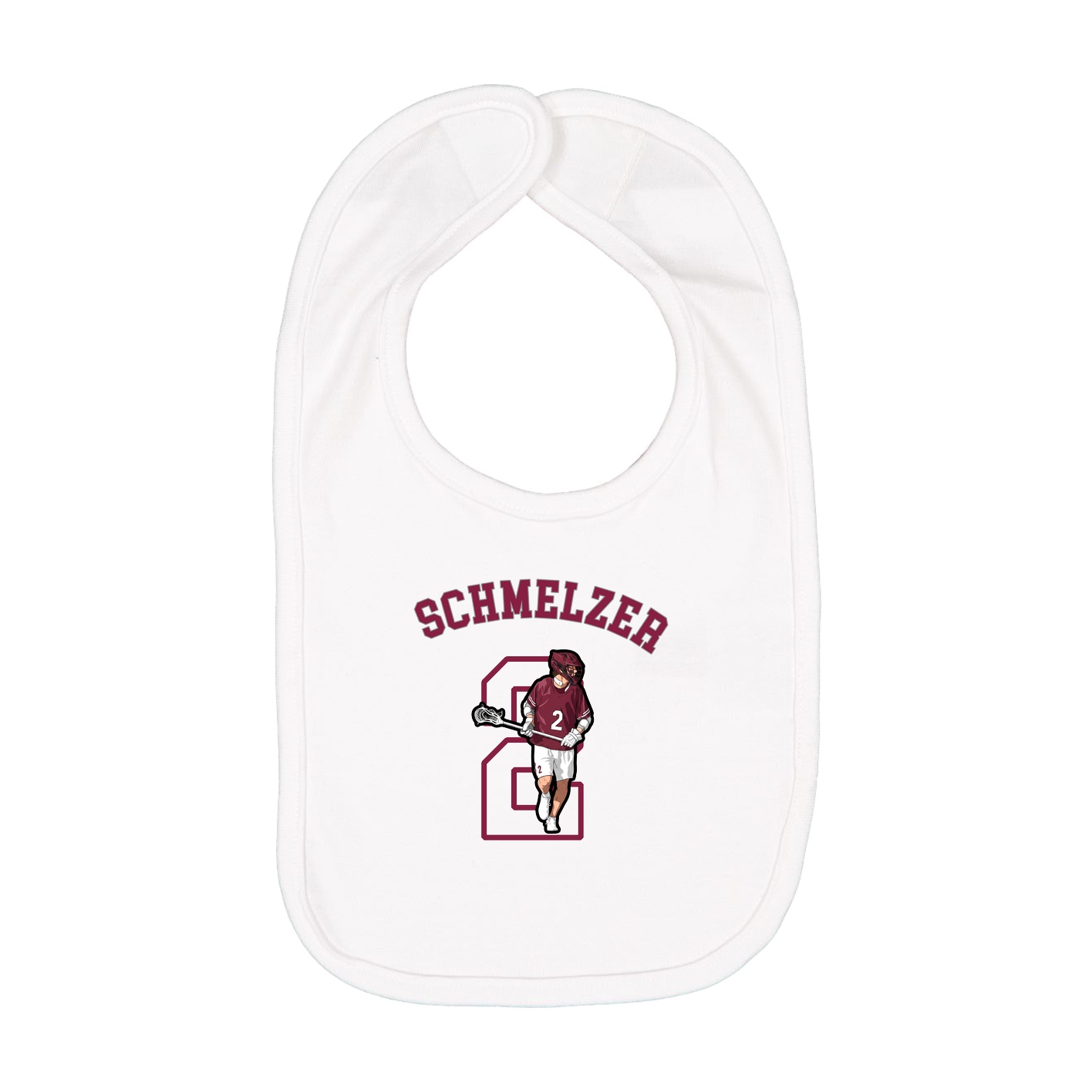 Infant Bib — Shirsey Arch in White