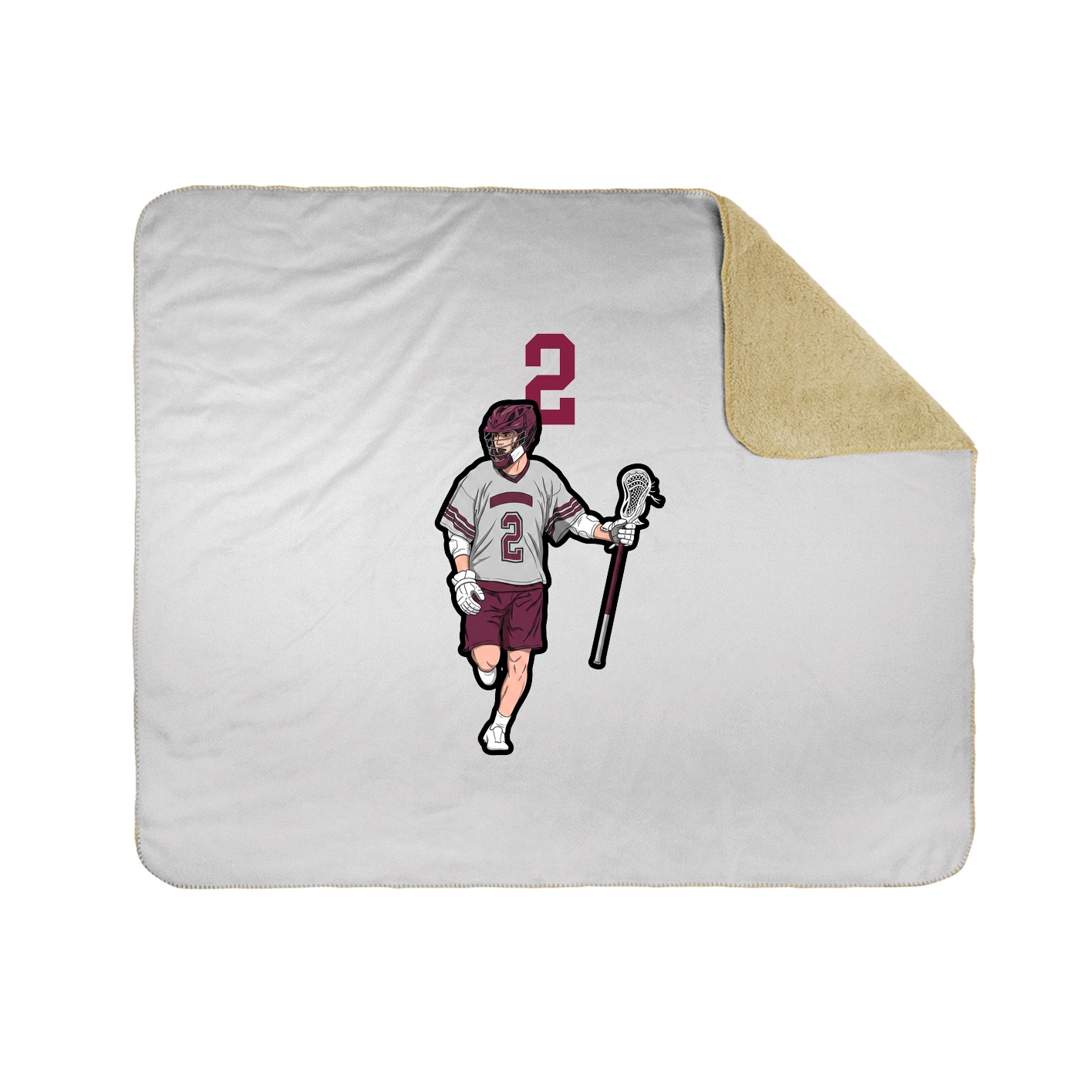 Throw Blanket — Number Top in White