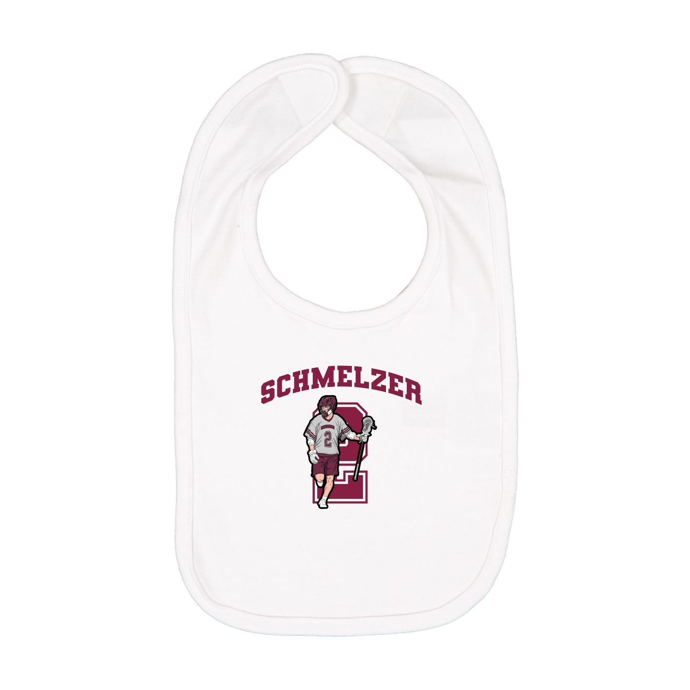 Infant Bib — Number in White