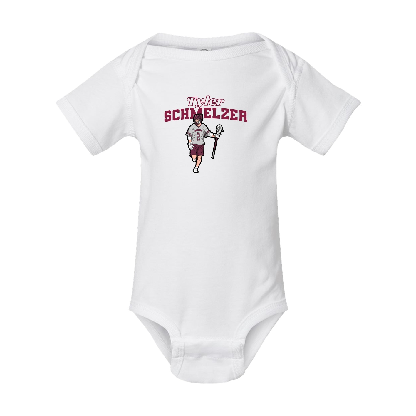 Baby Onesie — Name Arch in White