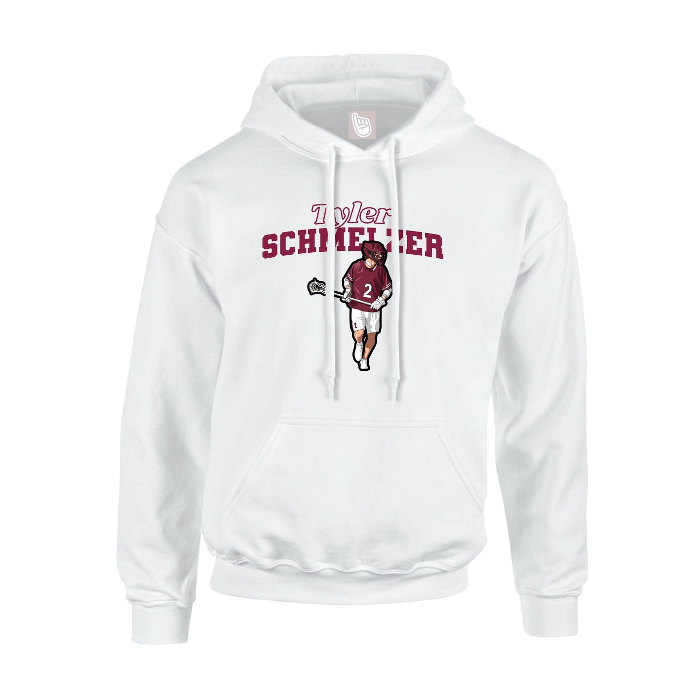 Hoodie — Name Arch in White
