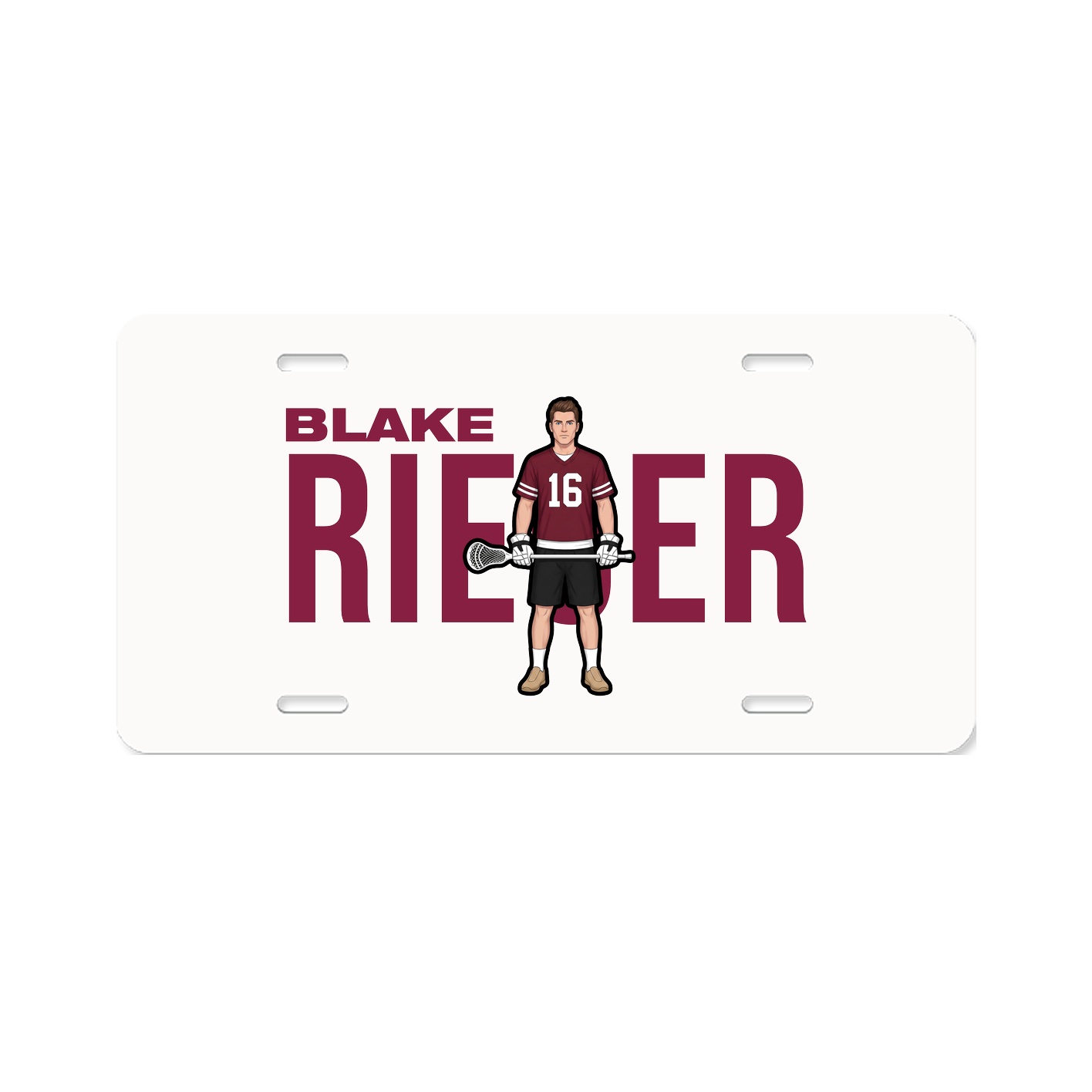 License Plate — Player Name in Classic