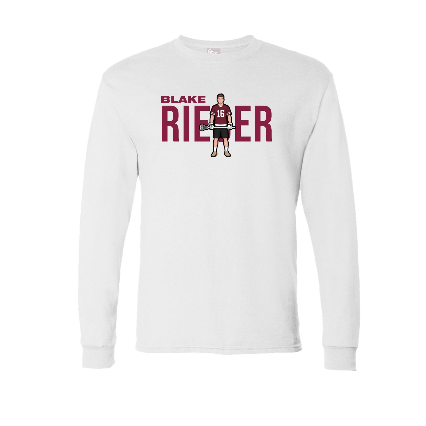 Long Sleeve Tee — Player Name in White
