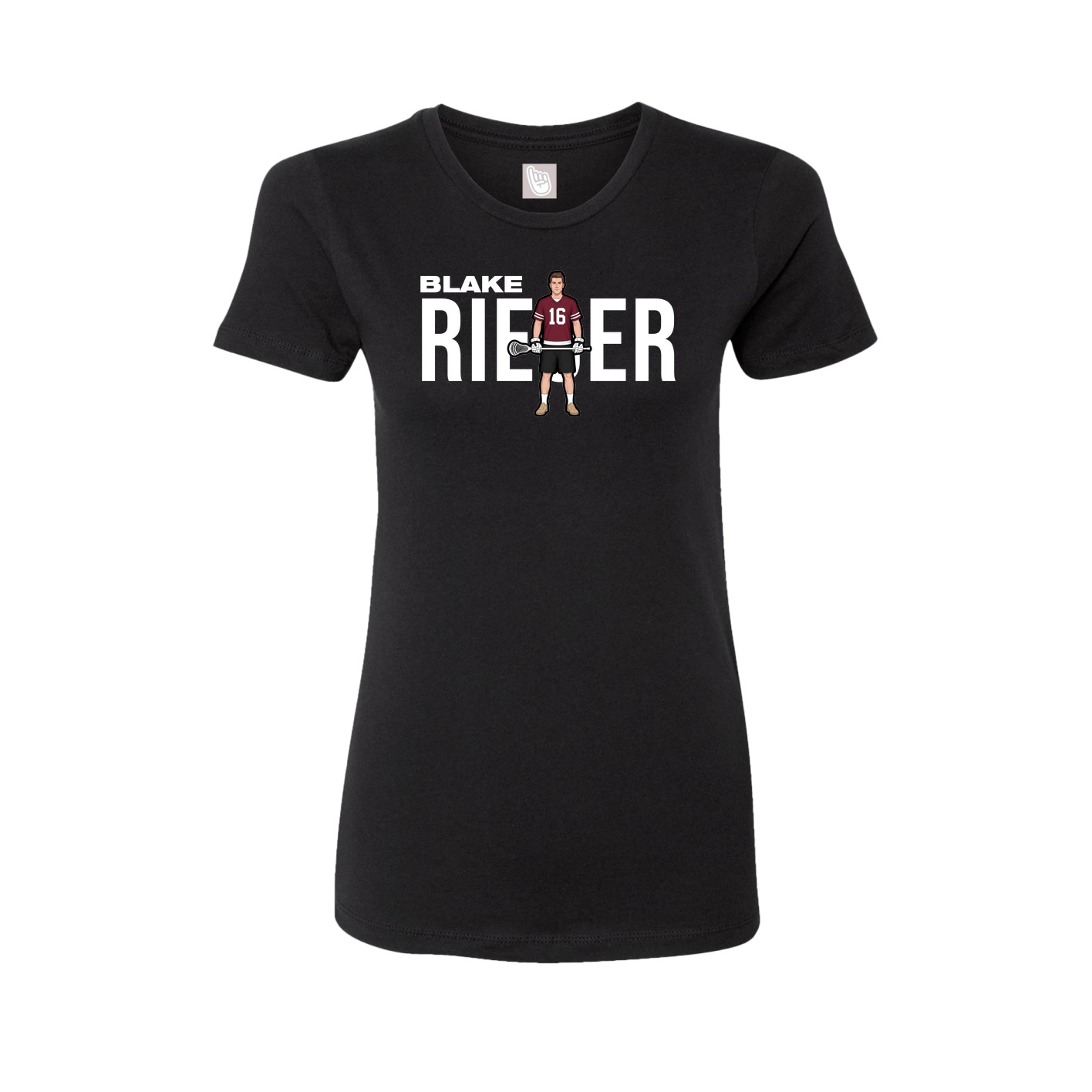 Fitted Women's Tee — Player Name in Black