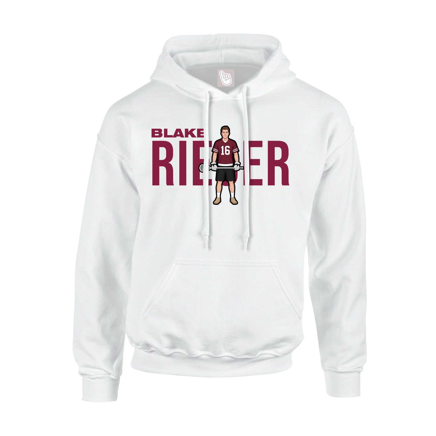 Youth Hoodie — Player Name in White
