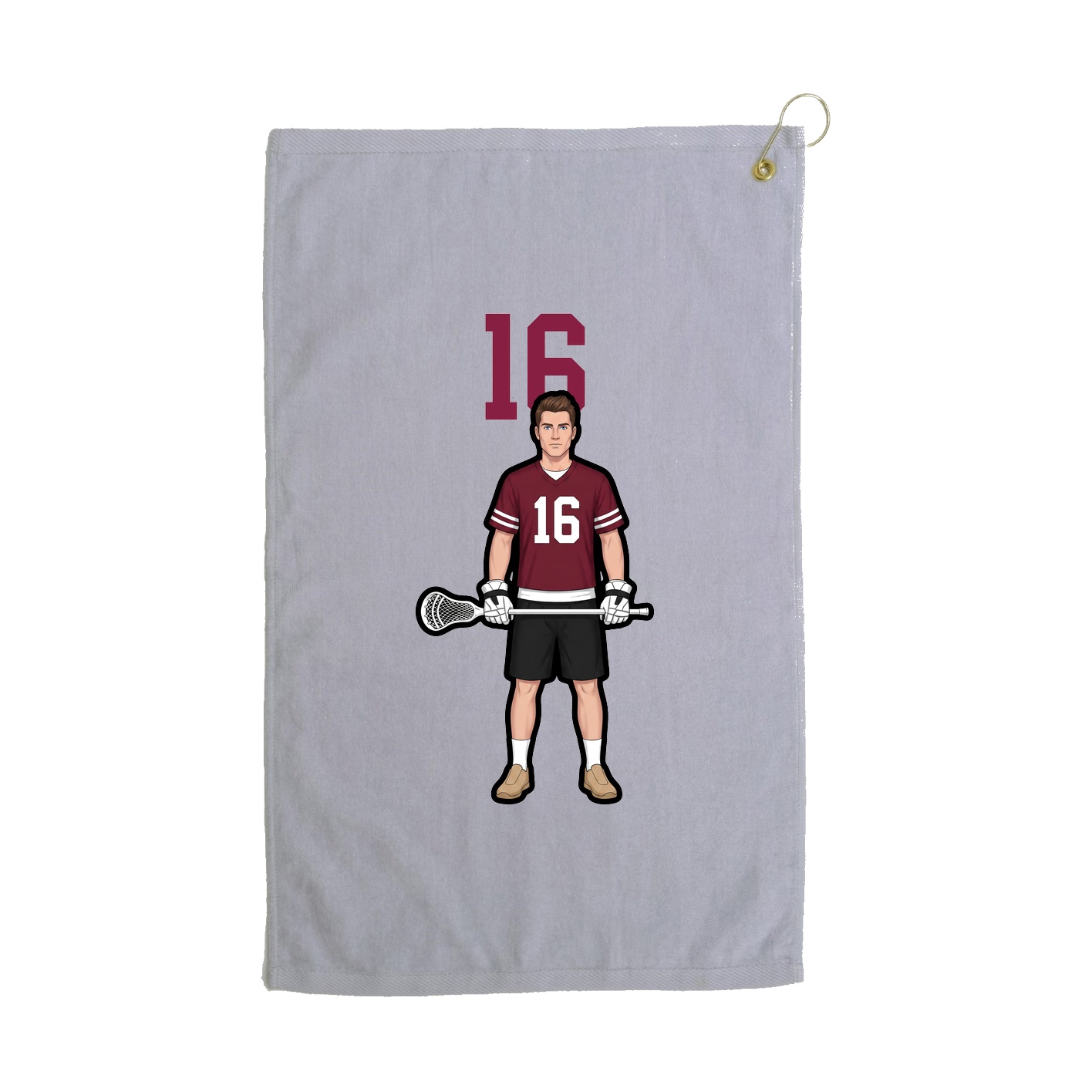 Golf Towel — Number Top in Grey