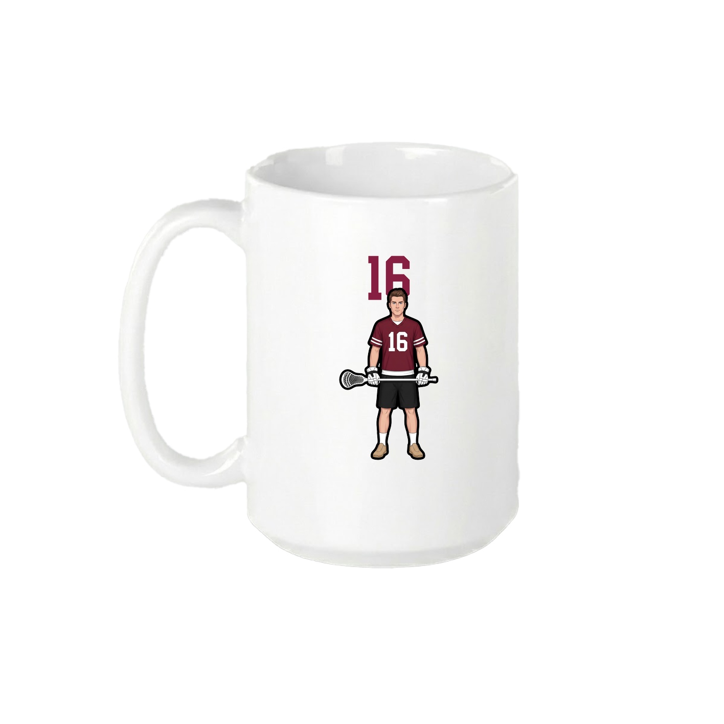 15oz Coffee Mug — Number Top in White