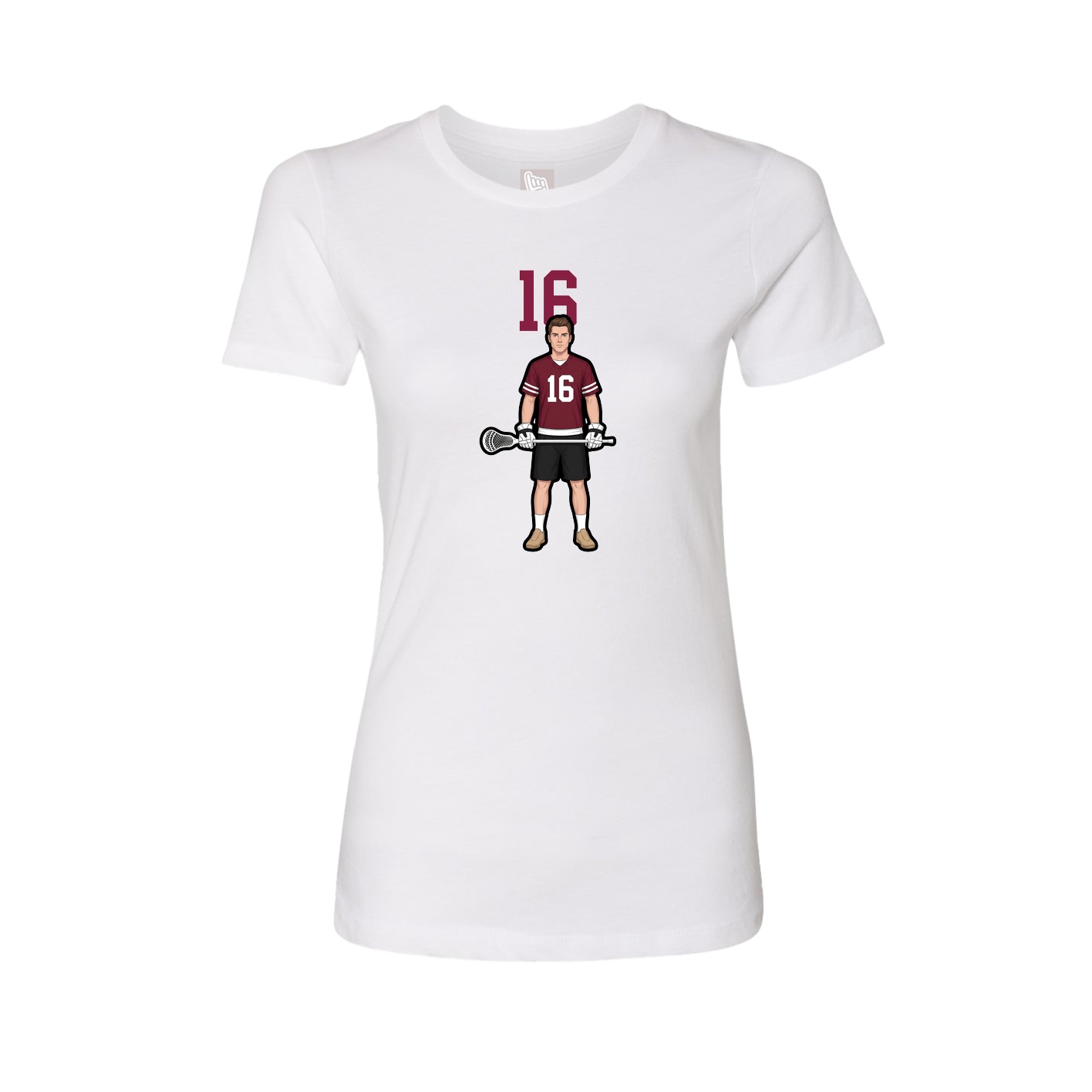 Fitted Women's Tee — Number Top in White