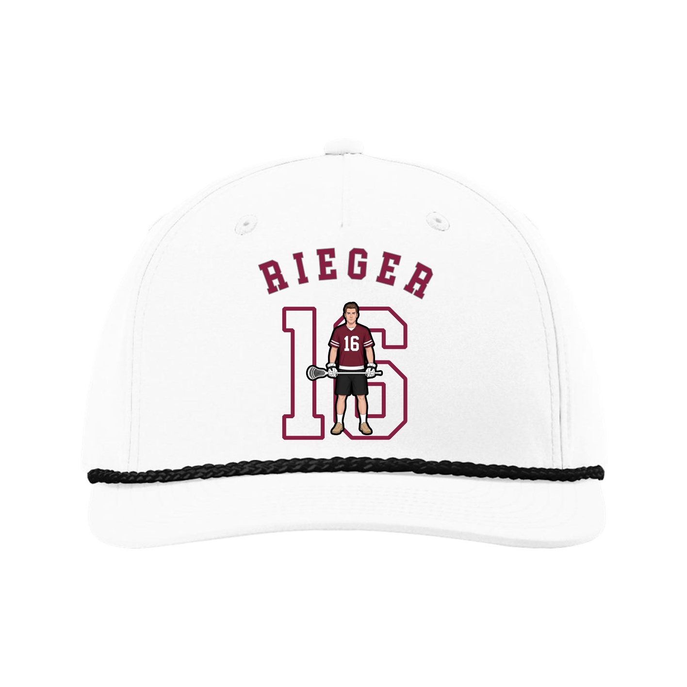 Five-Panel Classic Rope Cap — Shirsey Arch in White