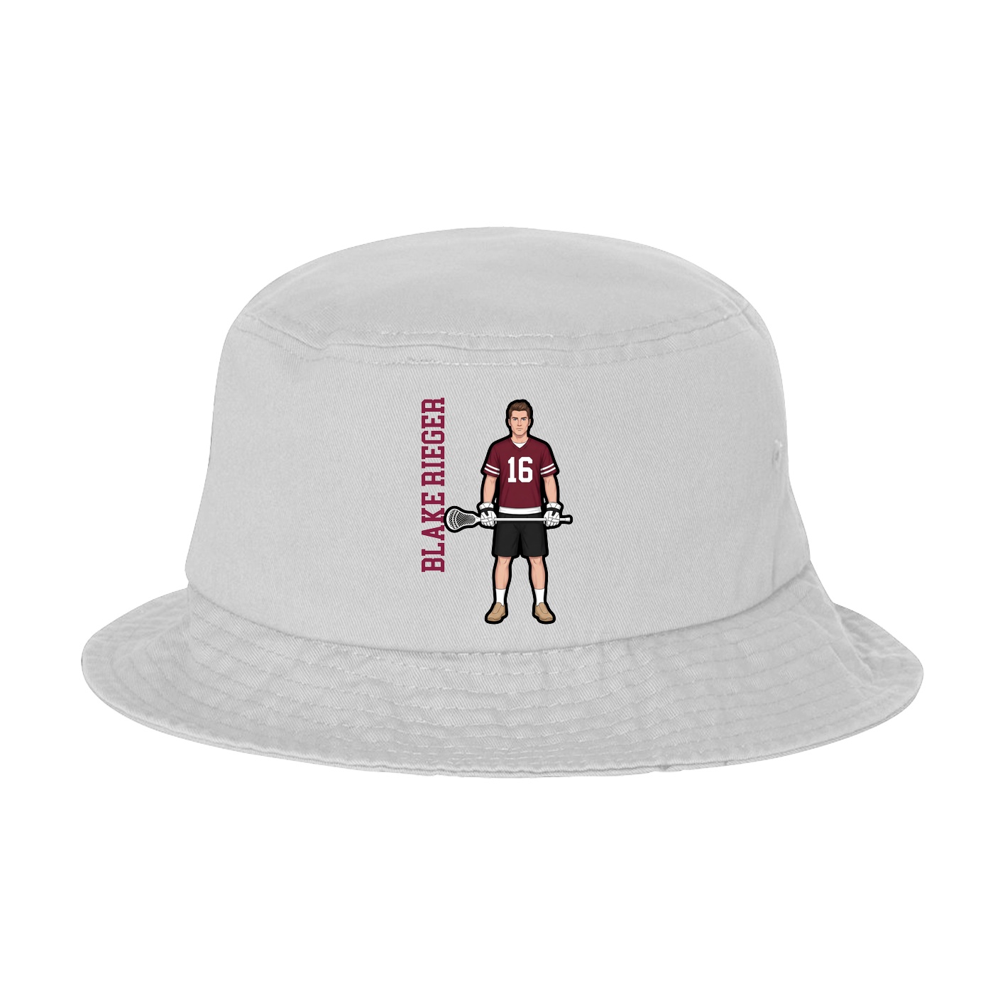 Bucket Cap — Name Vertical in White