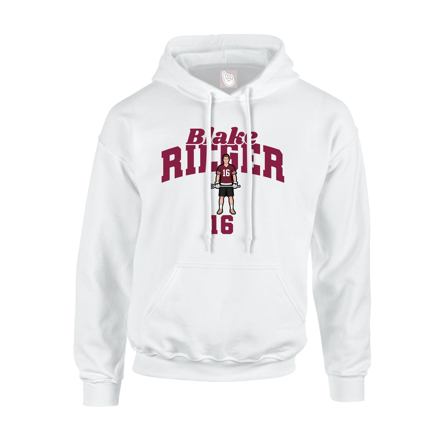 Youth Hoodie — Signature Arch in White