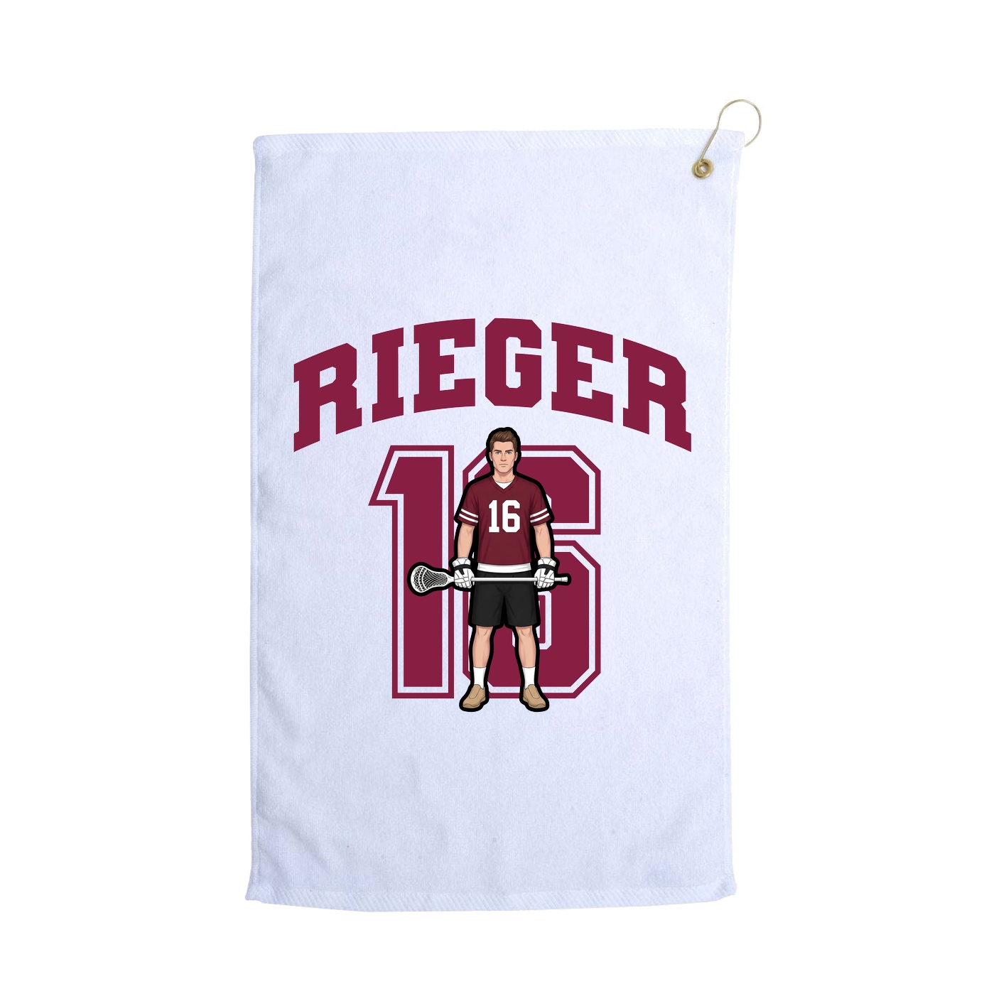 Golf Towel — Number in White