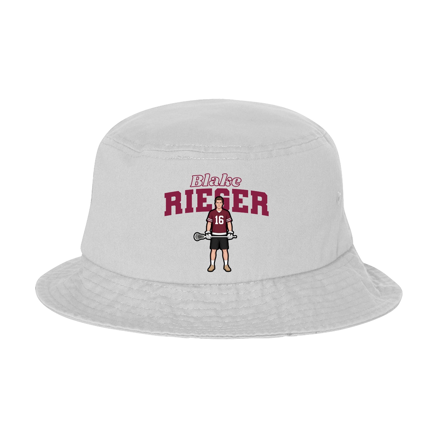 Bucket Cap — Name Arch in White