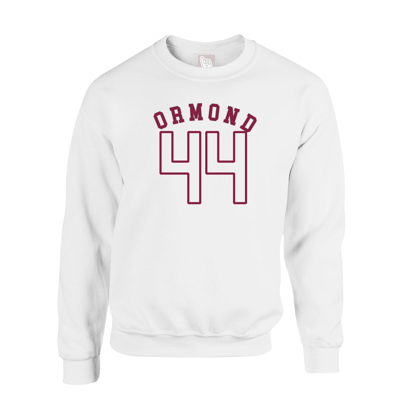 Fleece Crew — Shirsey Arch in White