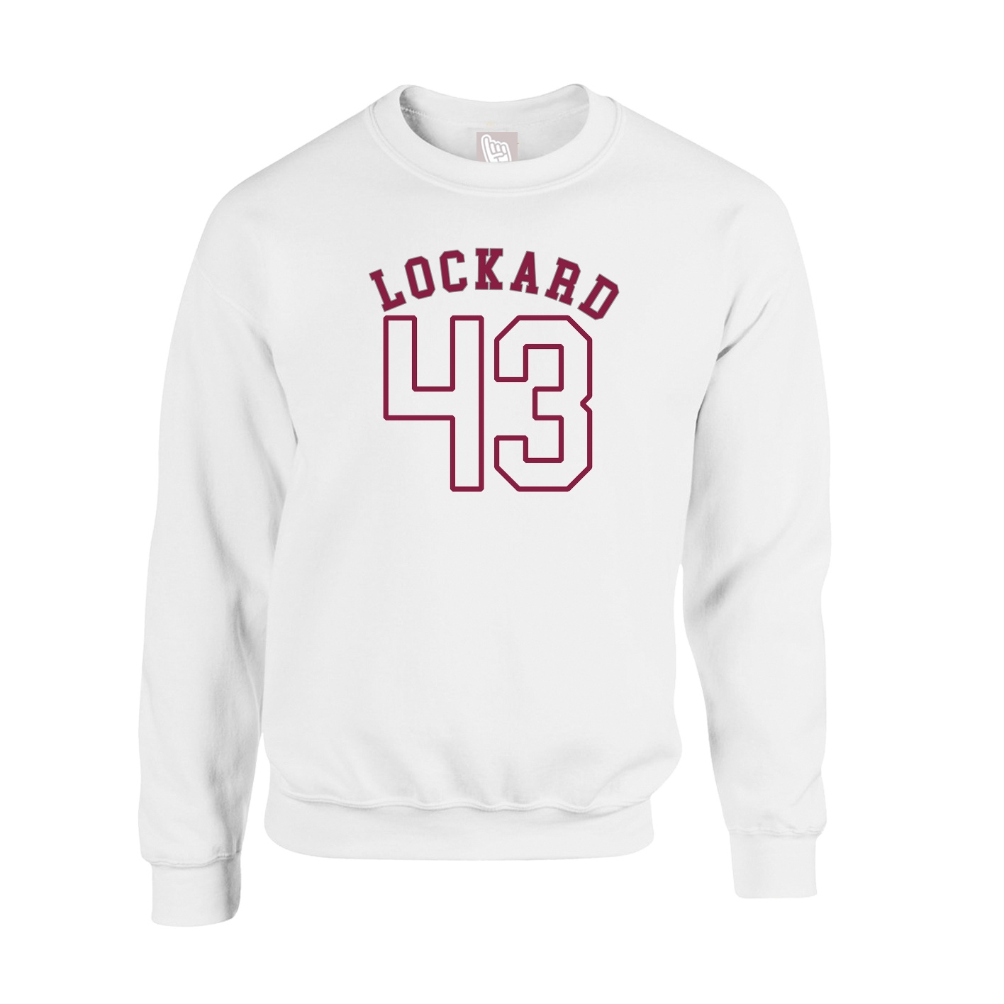 Fleece Crew — Shirsey Arch in White