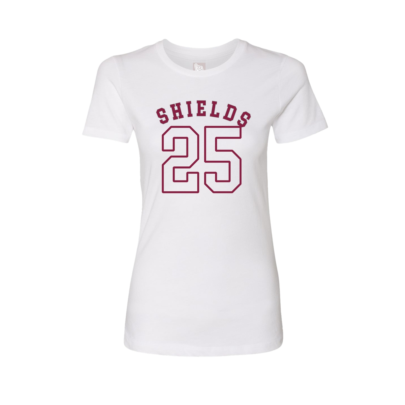 Fitted Women's Tee — Shirsey Arch in White