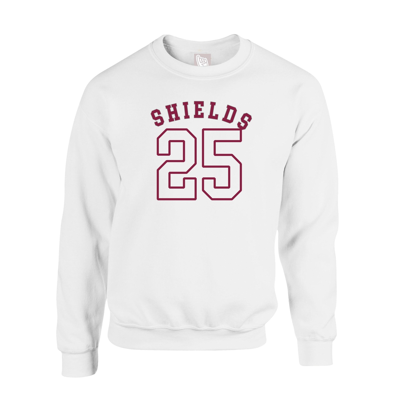Fleece Crew — Shirsey Arch in White