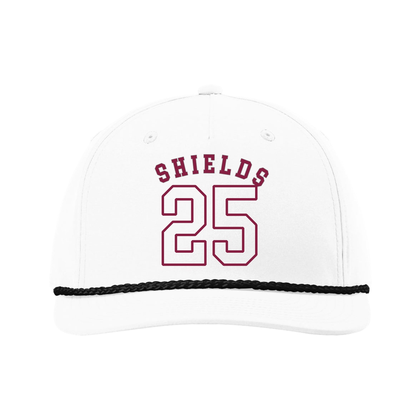 Five-Panel Classic Rope Cap — Shirsey Arch in White