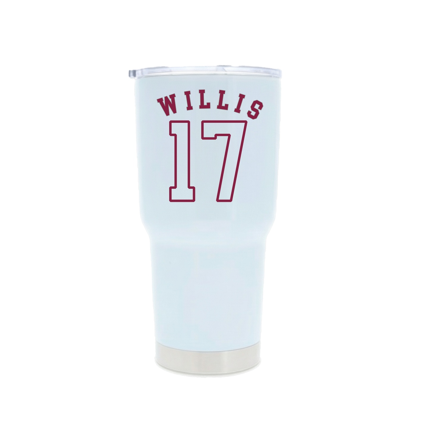 30oz Stainless Steel Tumbler — Shirsey Arch in White